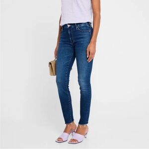 MOTHER The Looker High Waisted Looker Ankle Fray Jeans Moonlust Privateer Sz 29